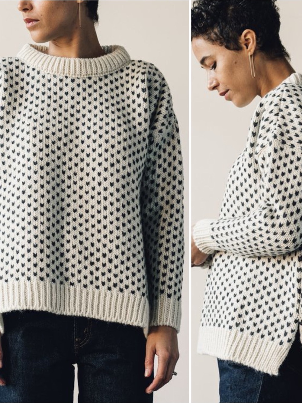 DEVOLD ‘Nordsjø’ 100% Wool Split Seam Sweater